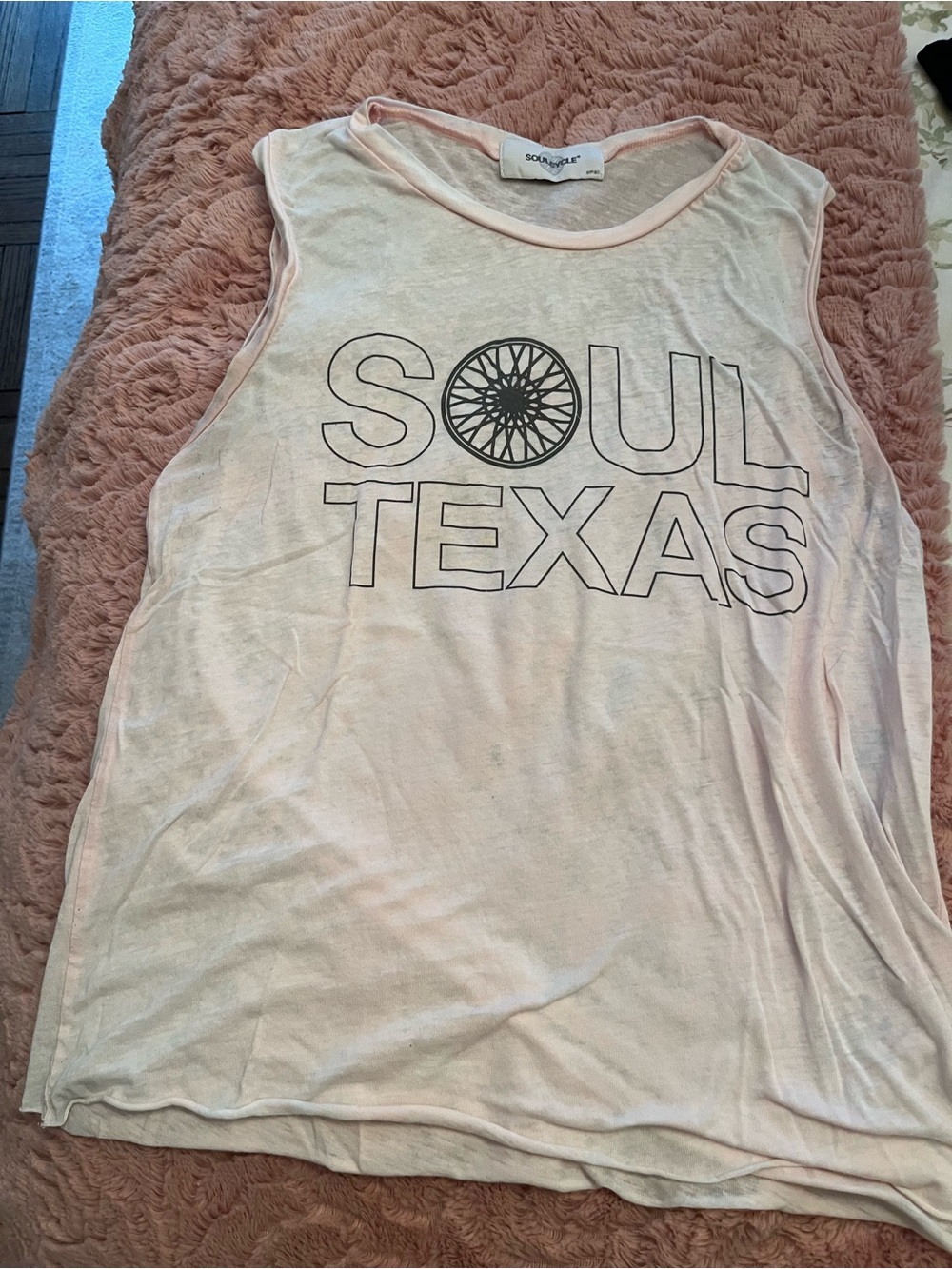 soulcycle Light Pink "SOUL TEXAS" Graphic Tank